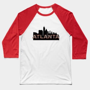 Atlanta Skyline Silhouette Baseball T-Shirt